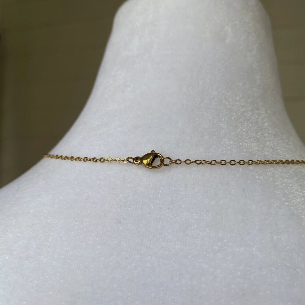 Handmade Chip Beauty & the Beast 18K GOLD PLATED STAINLESS STEEL Necklace Disney - Picture 2 of 9